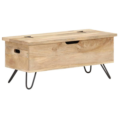 Oppbevaringskiste 90x40x45 cm heltre mango