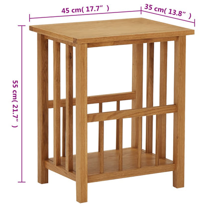 Magasinhylle Magasinbord 45x35x55 cm heltre eik