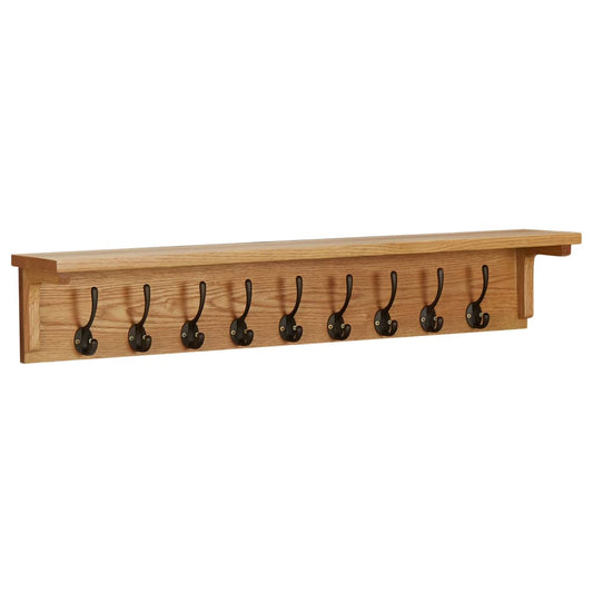 Garderobestativ Knaggrekke 90x16x16 cm heltre eik