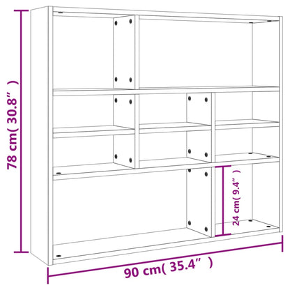 Vegghylle sonoma eik 90x16x78 cm konstruert tre