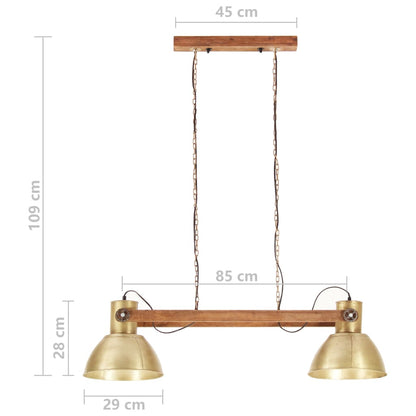 Taklampe Industriell hengelampe 25 W messing 109 cm E27