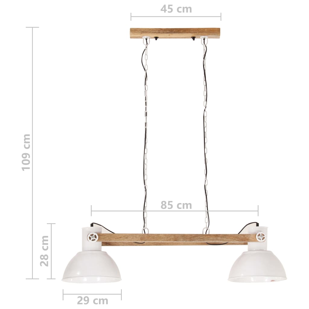 Taklampe Industriell hengelampe 25 W hvit 109 cm E27