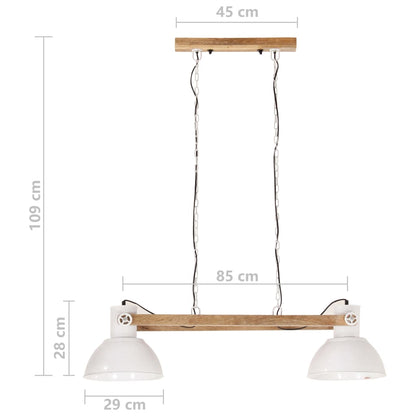 Taklampe Industriell hengelampe 25 W hvit 109 cm E27