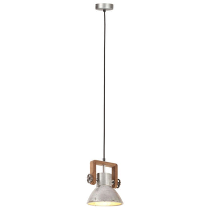 Taklampe Industriell hengelampe 25 W sølv rund 19 cm E27