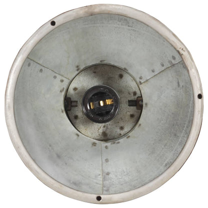 Taklampe Industriell hengelampe 25 W sølv rund 19 cm E27