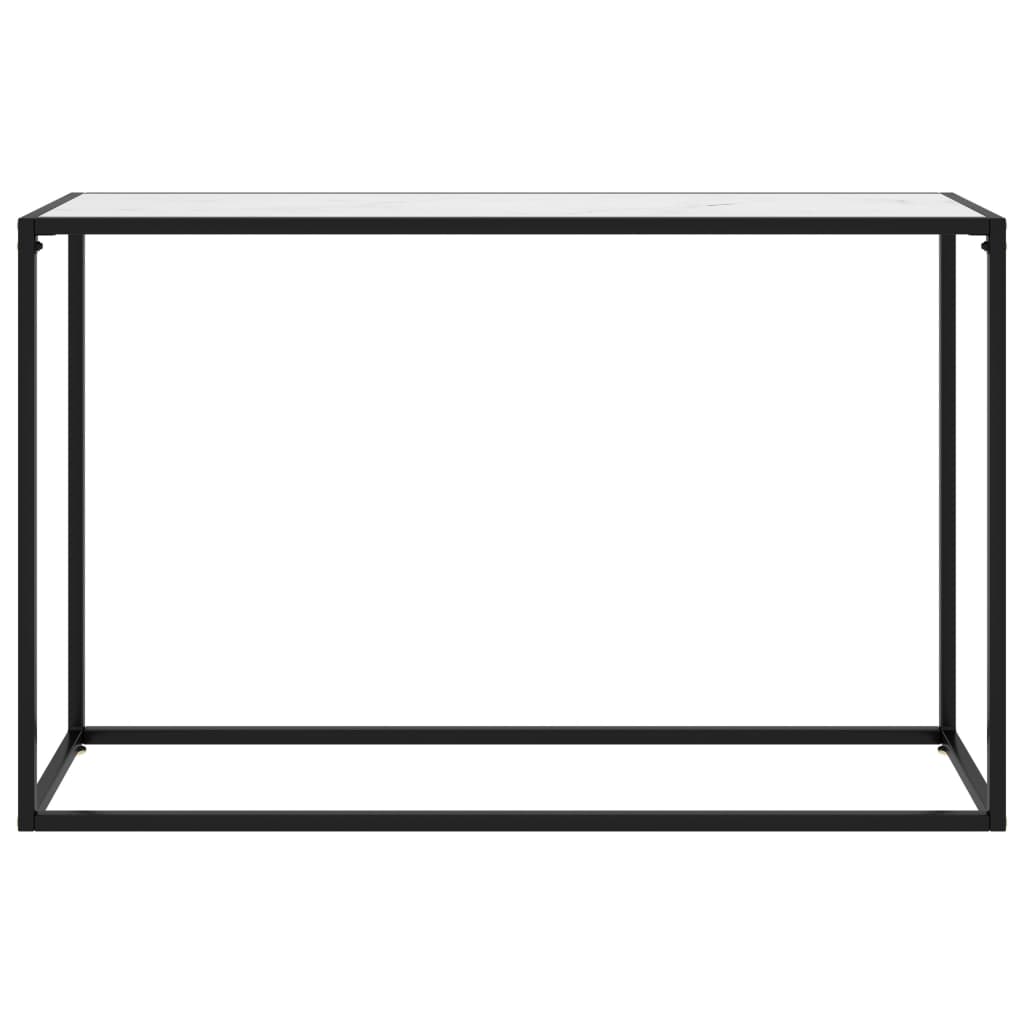 Avlastningsbord Konsollbord Hvit 120x35x75 cm herdet glass
