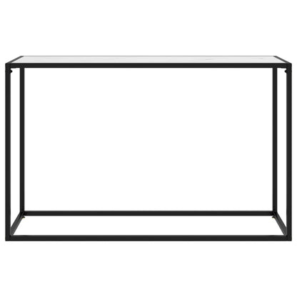 Avlastningsbord Konsollbord Hvit 120x35x75 cm herdet glass