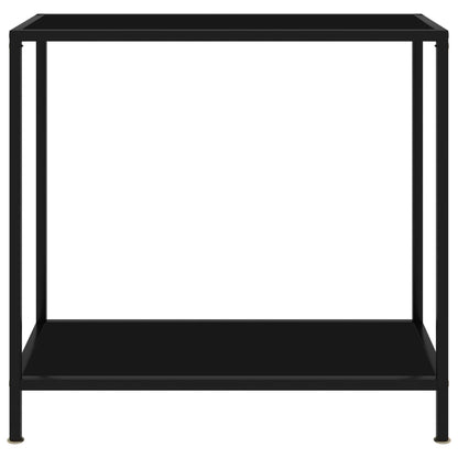 Avlastningsbord Konsollbord Svart 80x35x75 cm herdet glass