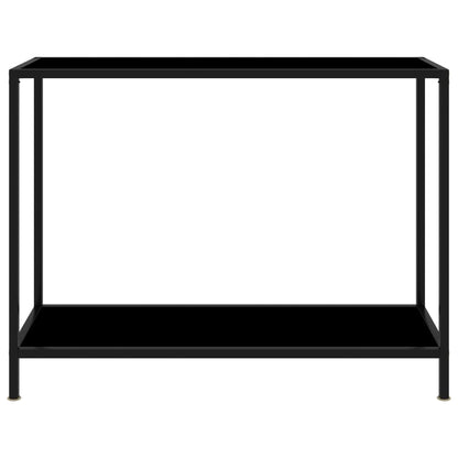 Avlastningsbord Konsollbord Svart 100x35x75 cm herdet glass