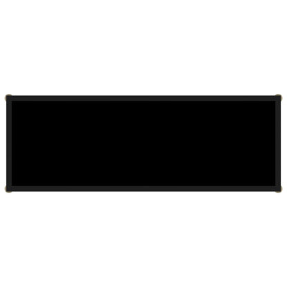 Avlastningsbord Konsollbord Svart 100x35x75 cm herdet glass