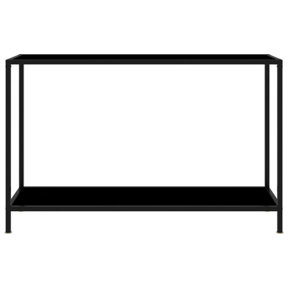 Avlastningsbord Konsollbord Svart 120x35x75 cm herdet glass