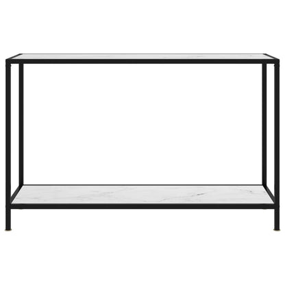 Avlastningsbord Konsollbord Hvit 120x35x75 cm herdet glass
