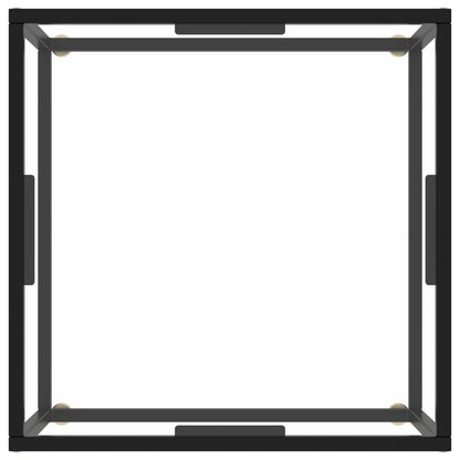 Salongbord Sofabord Svart med herdet glass 60x60x35 cm