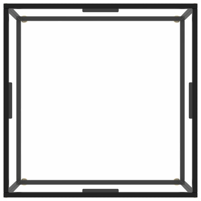 Salongbord Sofabord Svart med herdet glass 80x80x35 cm