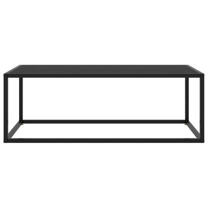 Salongbord Sofabord Svart med Svart glass 100x50x35 cm
