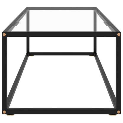 Salongbord Sofabord Svart med herdet glass 120x50x35 cm
