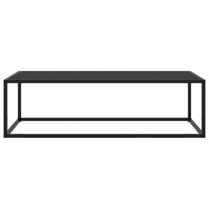 Salongbord Sofabord Svart med Svart glass 120x50x35 cm