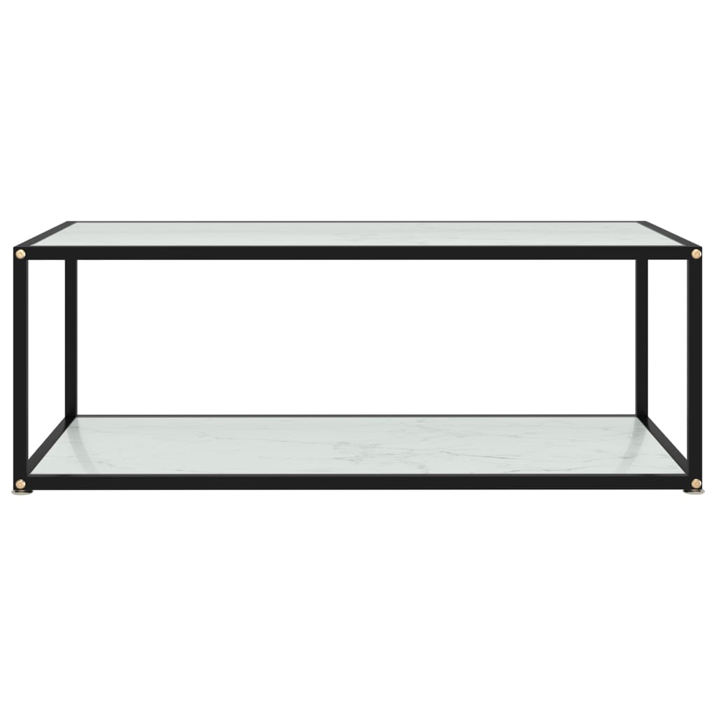 Salongbord Sofabord Hvit 100x50x35 cm herdet glass