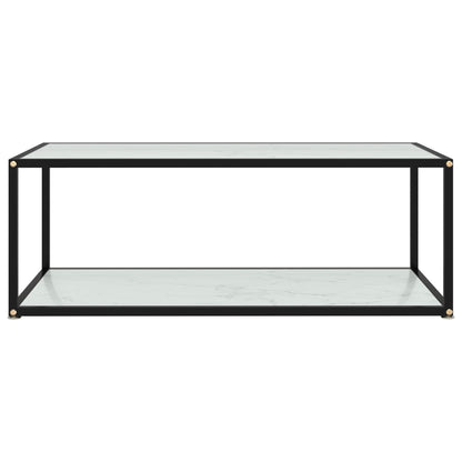 Salongbord Sofabord Hvit 100x50x35 cm herdet glass