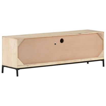 TV-benk 120x30x40 cm heltre mango med naturlig stokk