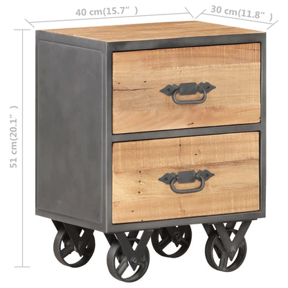 Nattbord Sengbord Tre Gjenvunnet Heltre 40x30x51 cm