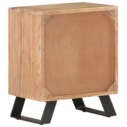 Nattbord Sengbord 40x30x50 cm heltre akasie med naturlig kant