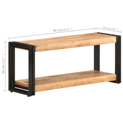 TV-benk 90x30x40 cm heltre akasie