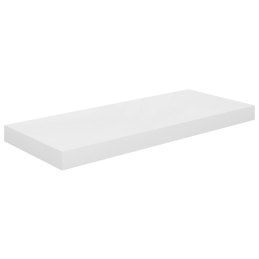 Vegghylle Flytende hvit høyglans 60x23,5x3,8 cm MDF