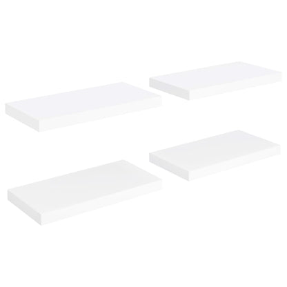 Vegghylle Hvit Flytende 4 stk 50x23x3,8 cm MDF