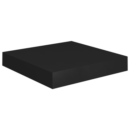 Vegghylle Flytende svart 23x23,5x3,8 cm MDF