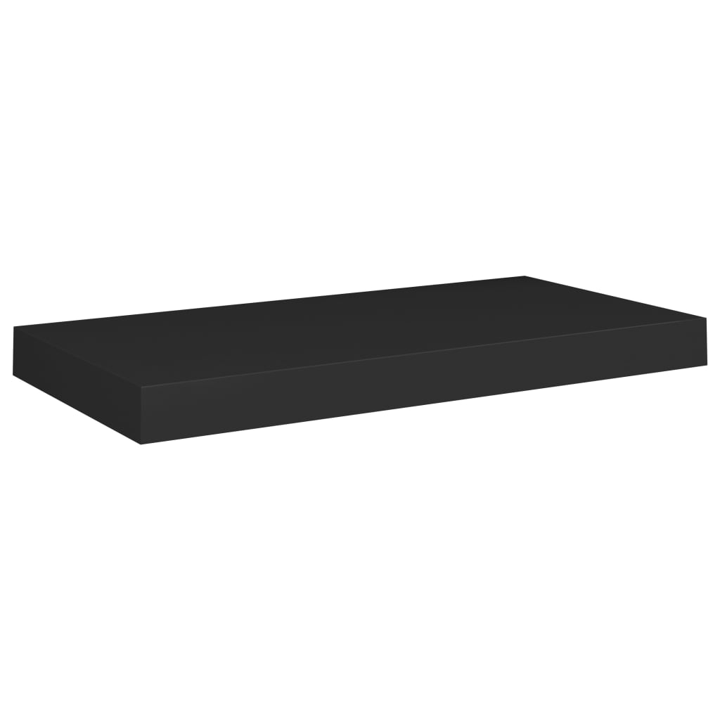 Vegghylle Svart Flytende 4 stk 50x23x3,8 cm MDF
