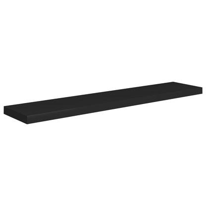 Vegghylle Flytende svart 120x23,5x3,8 cm MDF