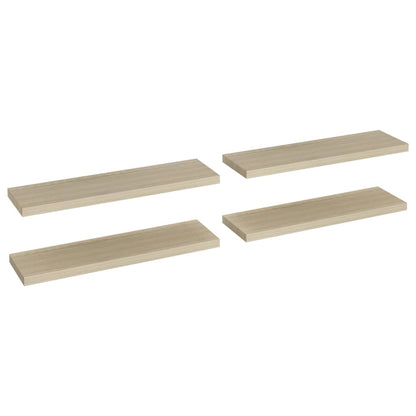 Vegghylle Brun Eik Flytende 4 stk 90x23,5x3,8 cm