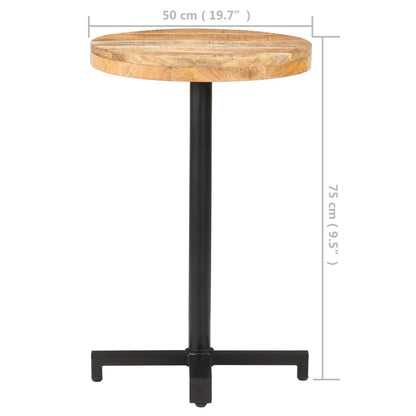 Barbord Kafebord Bistrobord rundt Ø50x75 cm grovt mangotre