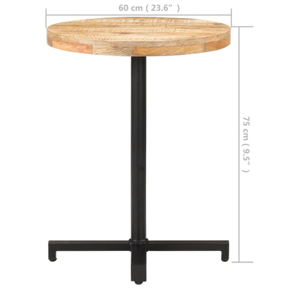 Barbord Kafebord Bistrobord rundt Ø60x75 cm grovt mangotre