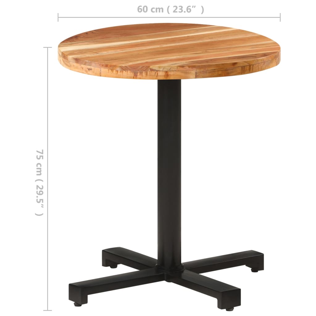 Barbord Kafebord Bistrobord rundt Ø70x75 cm heltre akasie