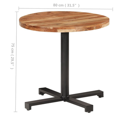 Barbord Kafebord Bistrobord rundt Ø80x75 cm heltre akasie