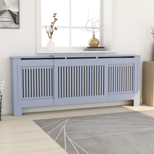 Radiatordeksel MDF grå 205 cm