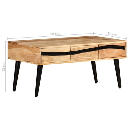 Salongbord Sofabord Tre heltre akasie 88x50x42 cm
