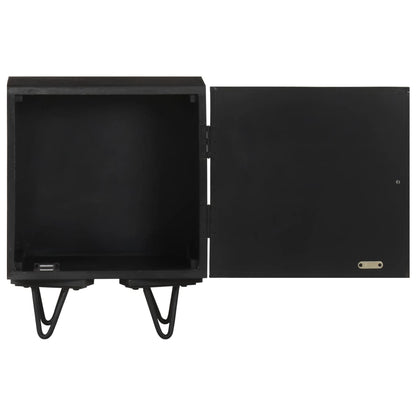 Nattbord Sengbord Tre heltre mangotre med messingfront 40x30x50 cm