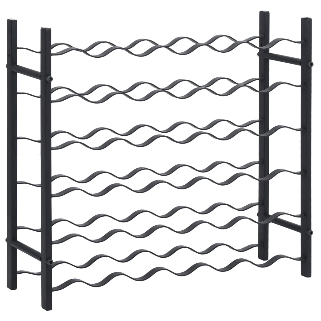 Vinstativ for 36 flasker Svart jern