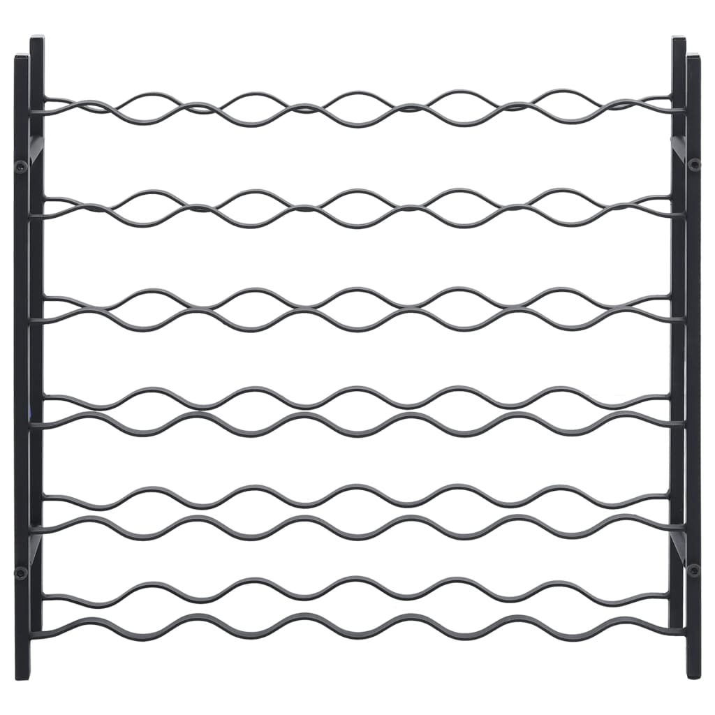 Vinstativ for 36 flasker Svart jern