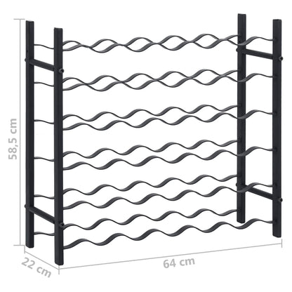Vinstativ for 36 flasker Svart jern
