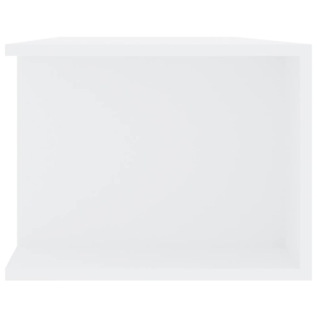 TV-Møbel Hvit TV-benk med LED-lys 135x39x30 cm