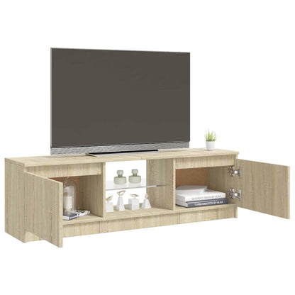 TV-Møbel Sonoma Eik TV-benk med LED-lys 120x30x36 cm