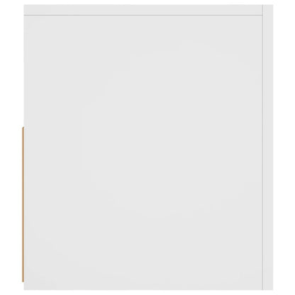 TV-Møbel Hvit TV-benk med LED-lys 120x35x40 cm