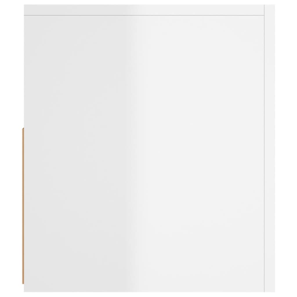 TV-Møbel Høyglans Hvit TV-benk med LED-lys 120x35x40 cm