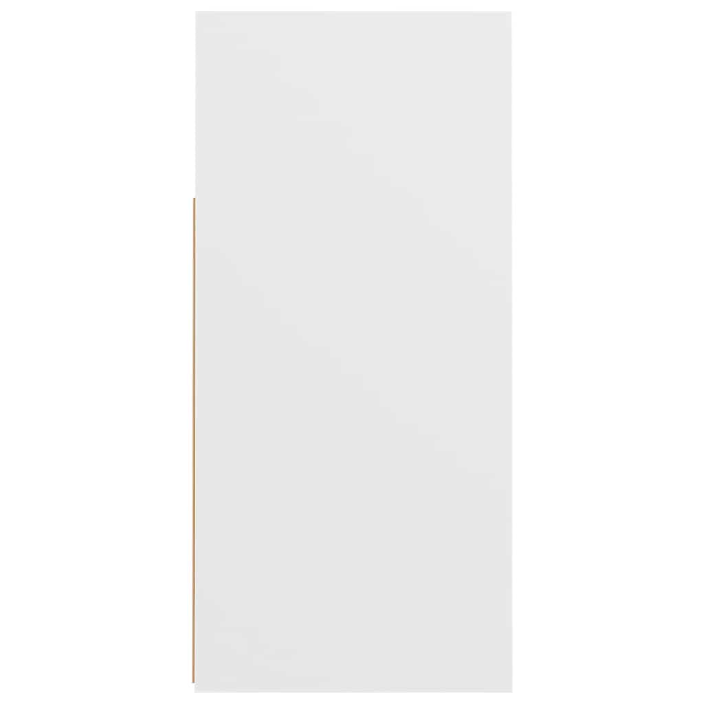 Skjenk Hvit med LED-lys 80x35x75 cm