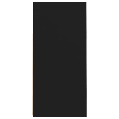 Skjenk Svart med LED-lys 80x35x75 cm