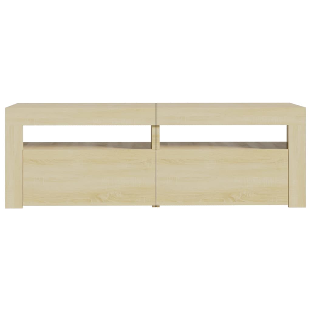 TV-Møbel Sonoma Eik TV-benk med LED-lys 120x35x40 cm